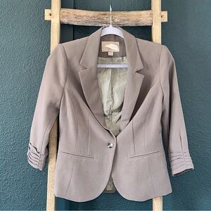 Y2K Forever 21 Taupe Blazer Striped Lining Size Small